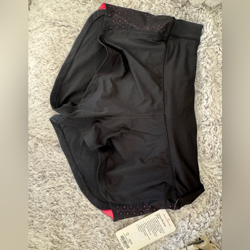 Lululemon “Colour Me Quick Short” Black Athletic Shorts